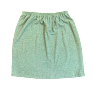 Vintage Leslie Fay plus size green embellished skirt size 24wp
